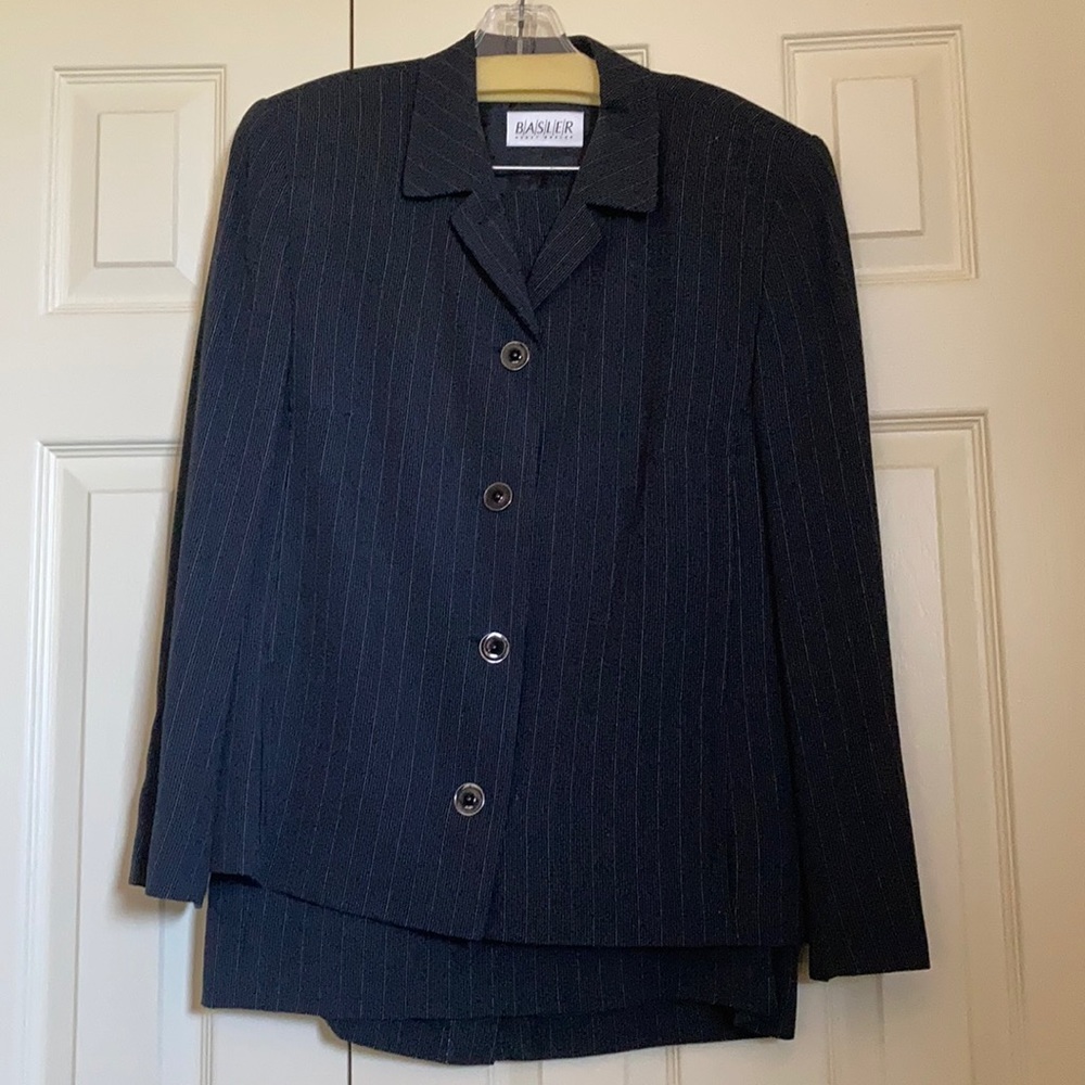 Nastier black striped Blazer and skirt